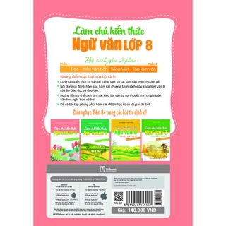 Sách - Combo Làm chủ kiến thức ngữ văn lớp 8 (tập đọc + tập làm văn) - Mcbooks