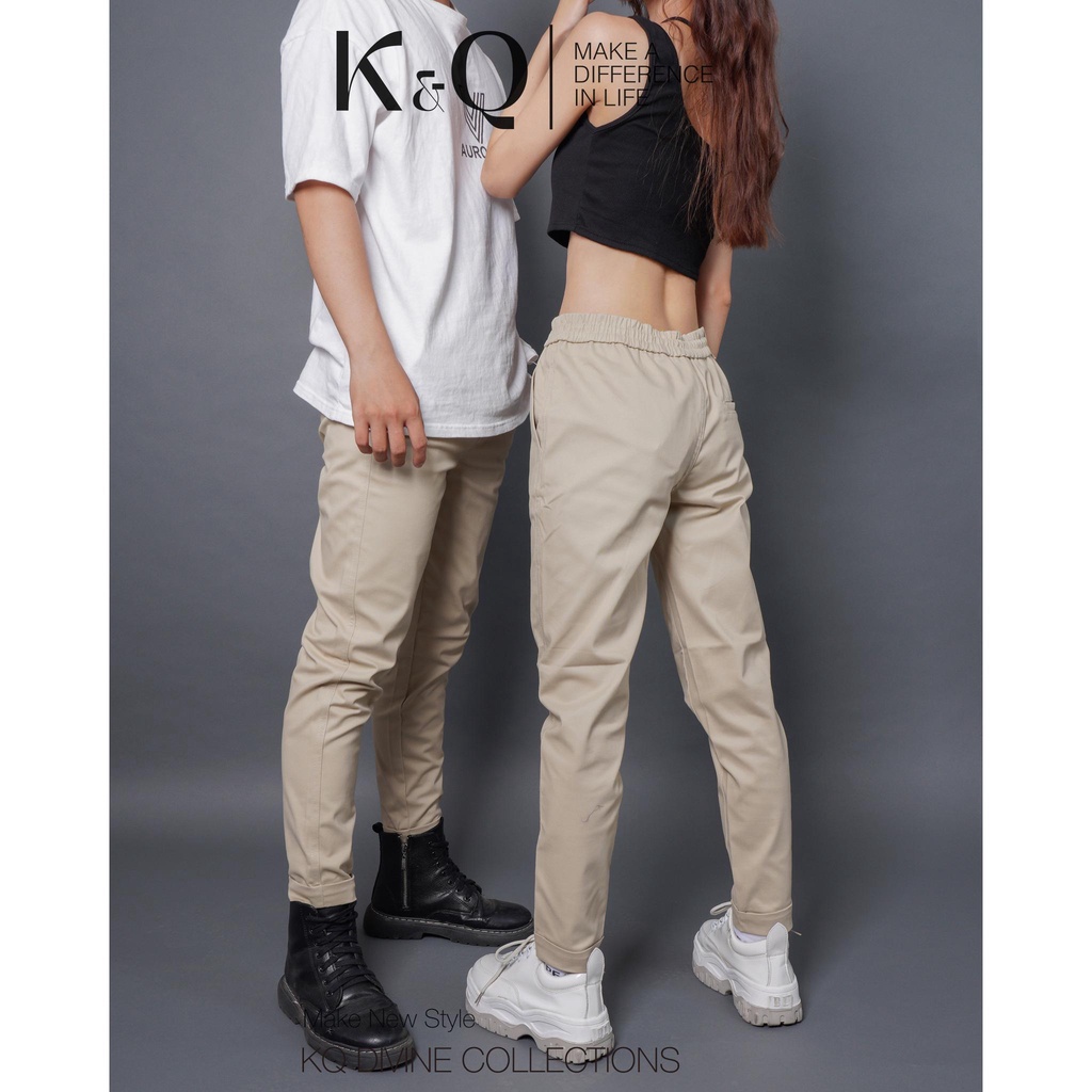 Ảnh Quần ống suông kaki co giãn KQ STYLING kem cao cấp 1