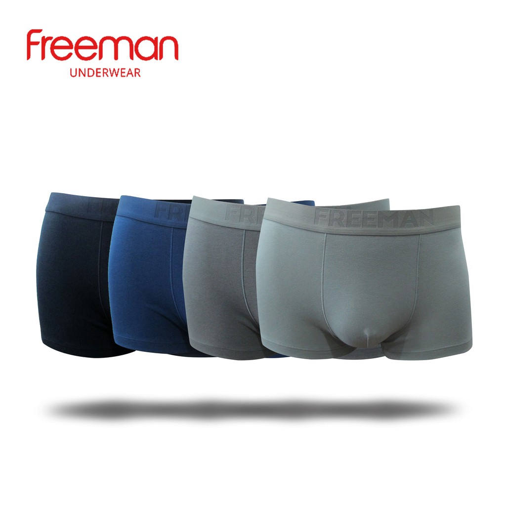 [Mã BMLTA35 giảm đến 35K đơn 99K] Quần lót boxer nam cotton Freeman [Combo 4] BO501