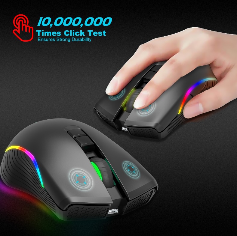 Mô tả Chuột không dây ZTU Smart GM20 wireless tự sạc pin, chuột gaming chơi game siêu bền DPI4800 - 2