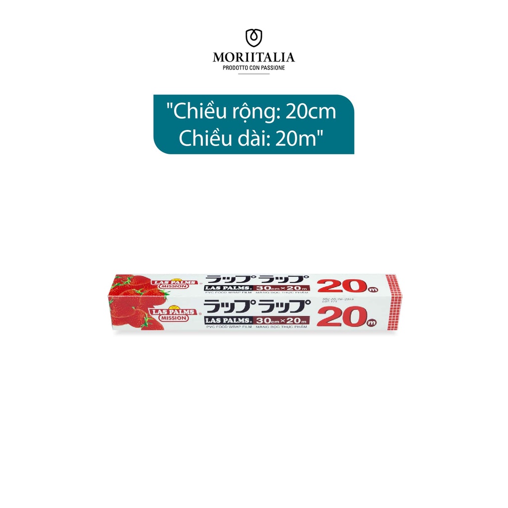 Ảnh Màng bọc thực phẩm Las Palms, Chất liệu PVC, Bảo vệ thức ăn khỏi vi khuẩn, Kích thước 20cmx20m - MORIITALIA MBTP00009232 2