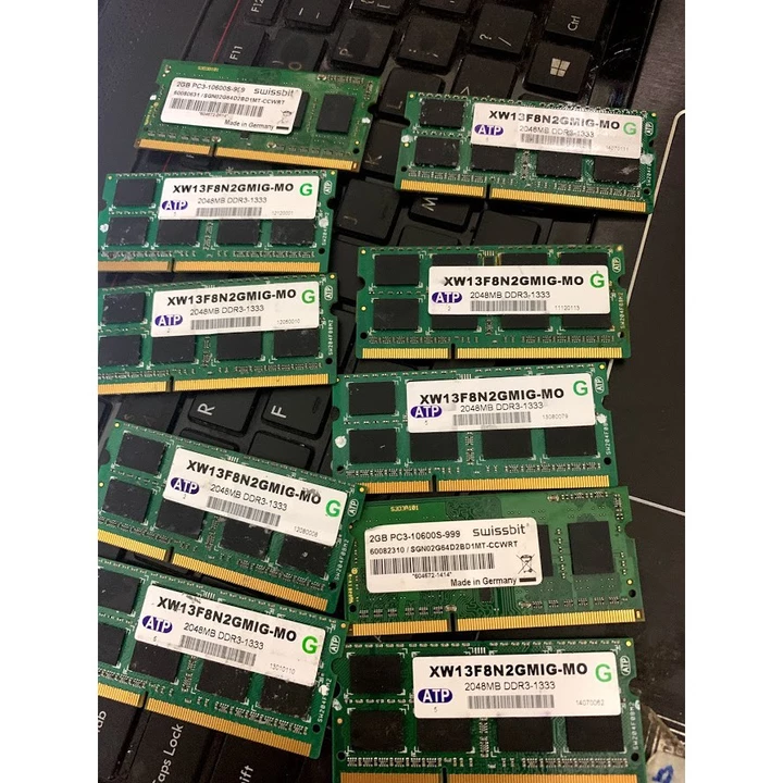 [ GIÁ HỦY DIỆT ] RAM LAPTOP 2GB DDR3 BUS 1600 1333 1066 laptop chính hãng bóc máy chân vàng óng