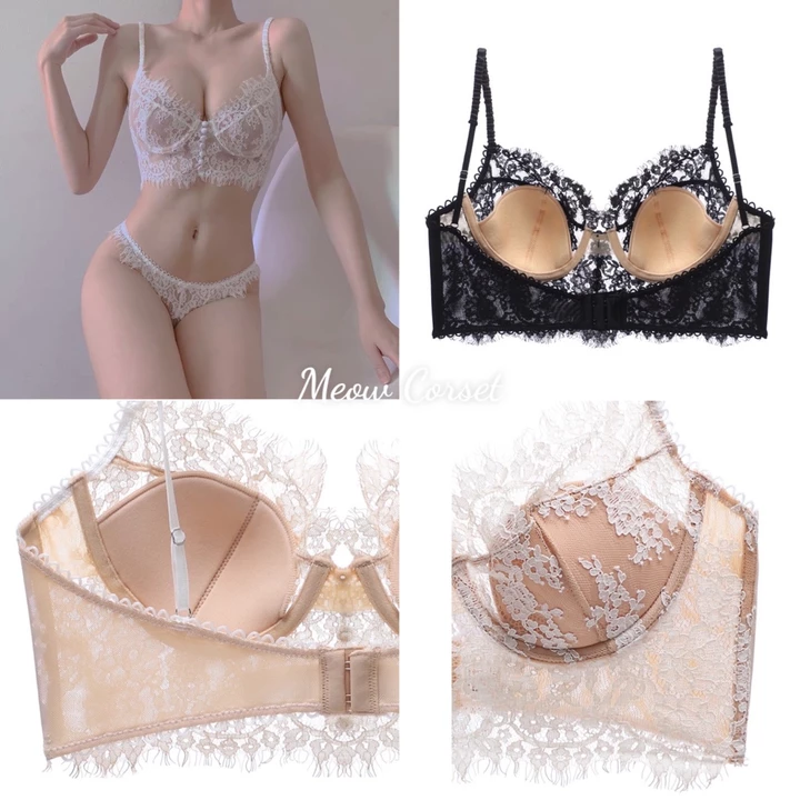 Áo bra bralette corset ren có gọng nâng ngực sexy 0049