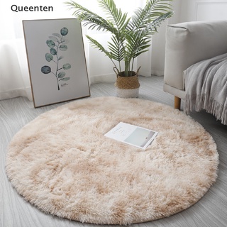 Queenten Sang Trọng Tròn Mềm Mại Giả Da Cừu Khu Vực Thảm Len Có Thể Giặt Được Thảm Đầu Giường QT