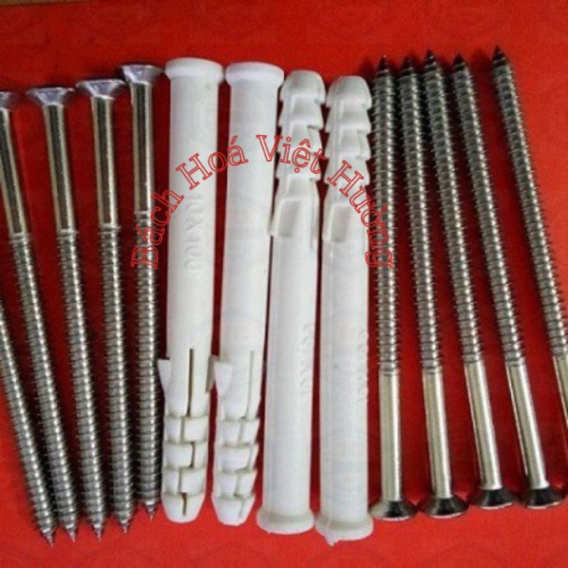 Vít lắp đặt 8x80mm, 10x100 inox, vít nở bắt cửa nhôm, cửa nhựa (túi 1kg ...