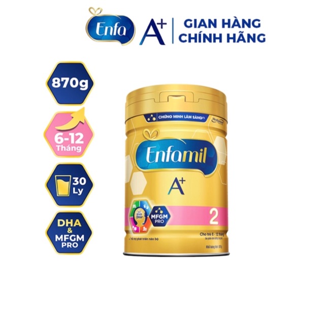 [CHÍNH HÃNG] Sữa Bột Mead Johnson Enfamil A+ Số 2 Brain DHA+ và MFGM