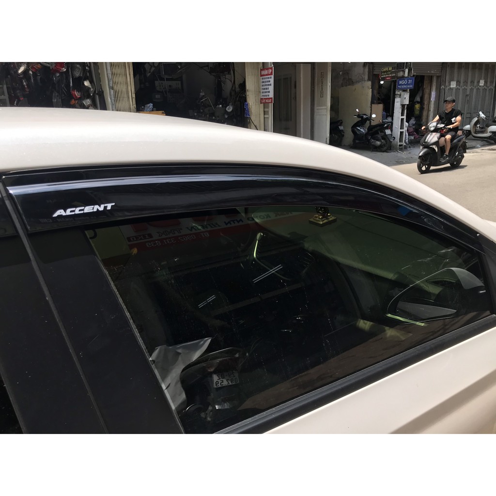 Vè Che Mưa Xe Hyundai Accent 2018 - 2023, 2024, 2025, 2026 nhựa đen dày - 2CAR