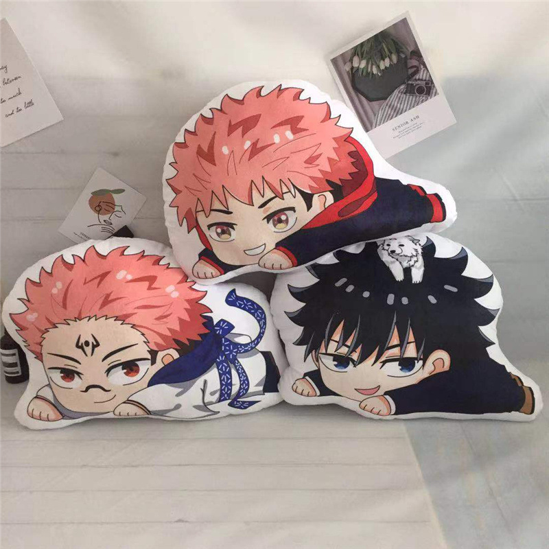 ST2 Jujutsu Kaisen Ngủ Gối Anime Sofa Đệm Hai Mặt Gojo Satoru Megumi Itadori Yuuji Búp Bê Nhồi Bông Sang Trọng Cho Gia Đình