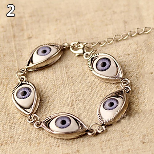 [ONE] Thời Trang Unisex Thiên Thần Ác Quỷ Mắt Lớn Họa Tiết Nhãn Cầu Vòng Tay Dây Chuyền Trang Sức