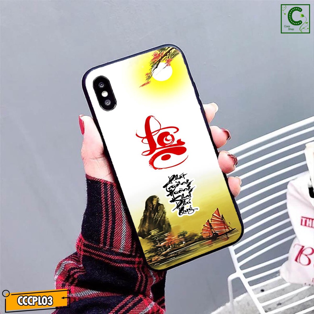 Ốp lưng iphone mặt kính in hình siêu đẹp - Chữ Lộc phát tài - 6/6plus/6s/6splus/7/7plus/8/8plus/x/.....