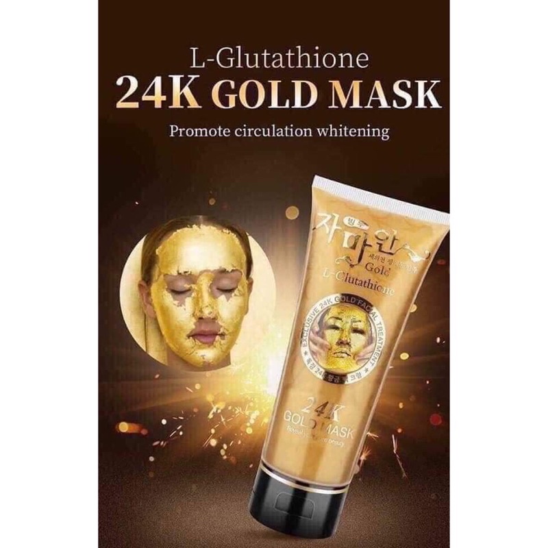 24k gold mask l glutathione giá bao nhiêu Mặt nạ gel lột trắng da dát vàng L-Glutathione skincare_treatment