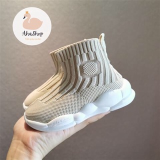 TĂNG 3 SIZE Giày bún cổ cao ôm chân vải lưới cho bé gái bé trai K059