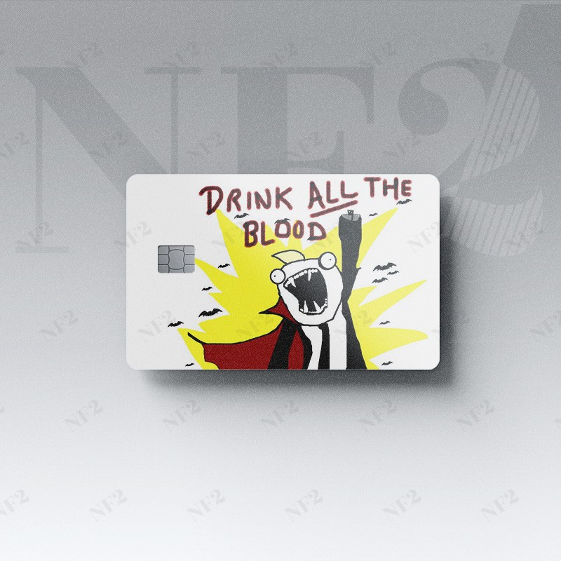 Miếng Dán Trang Trí MEMES - Decal Sticker Thẻ ATM (Thẻ Chung Cư, Thẻ Xe, Debit, Credit) NF2