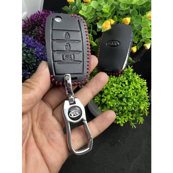Bao da khoá xe KIA soluto, k3, sorento ... bản 3 nút chìa gấp