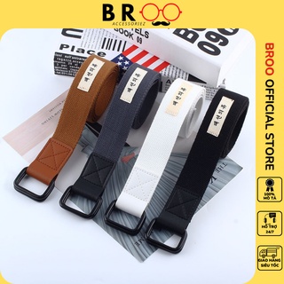 Thắt lưng vải canvas Broobelt tag Korea dây nịt dù ulzzang phong cách G-D Hàn Quốc cho nam nữ