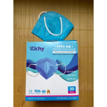 Khẩu trang y tế FFP2 (tương đương N95) Kichy 5 lớp kháng khuẩn, kháng bụi mịn PM2.5 hàng xuất khẩu Âu Mỹ, nhiều màu sắc