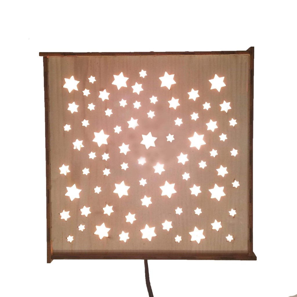Đèn Gỗ DIY 050 decor trang trí