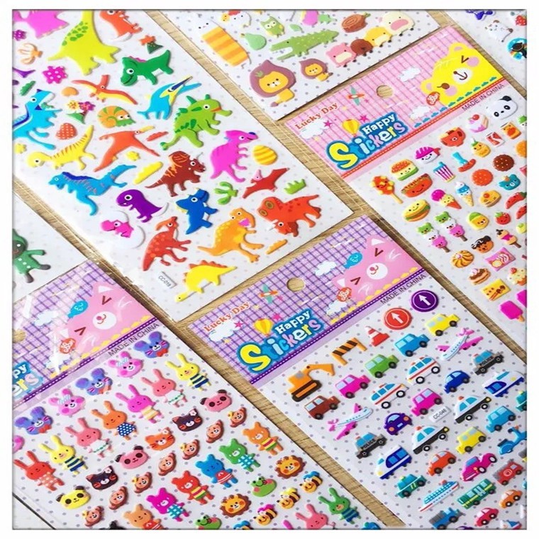 Sticker hình dán hoạt hình nổi 3D được chọn mẫu kích thước 10x24cm cho ...