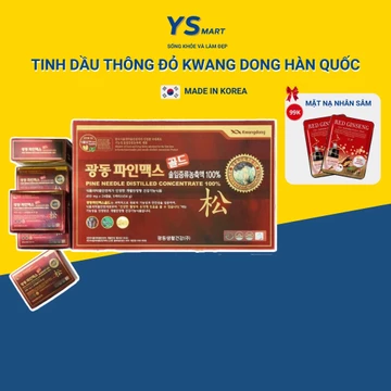 Tinh Dầu Thông Đỏ Kwangdong Hàn Quốc Hộp 20 vỉ x 6 viên, giải độc gan, làm sạch phổi, cải thiện tiêu hóa giúp ăn ngủ tốt