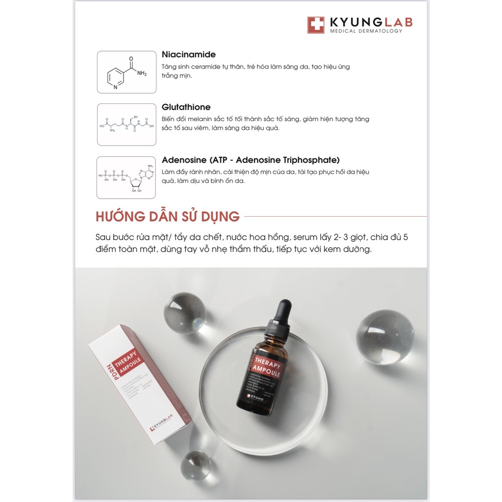 Tinh chất tế bào gốc PDRN Kyung Lab phục hồi, giảm lão hóa da Therapy Ampoule Dung tích 30ML - PHUONGANHOUSE