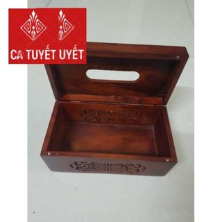 Hộp đựng giấy ăn gỗ hương cao cấp