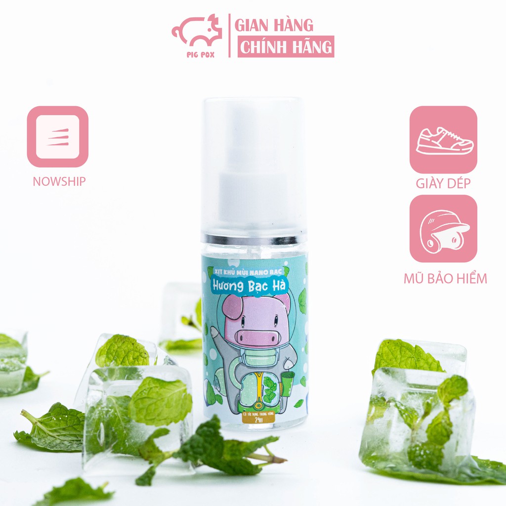 Ảnh Xịt khử mùi giày PIGPOX chống hôi chân hương trầm công thức nano bạc 50ml 3