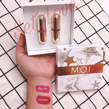 Son Thỏi Lì - Set 2 Son Thỏi Mini GOLDEN GIFT Son Hồ Ngọc Hà MOI