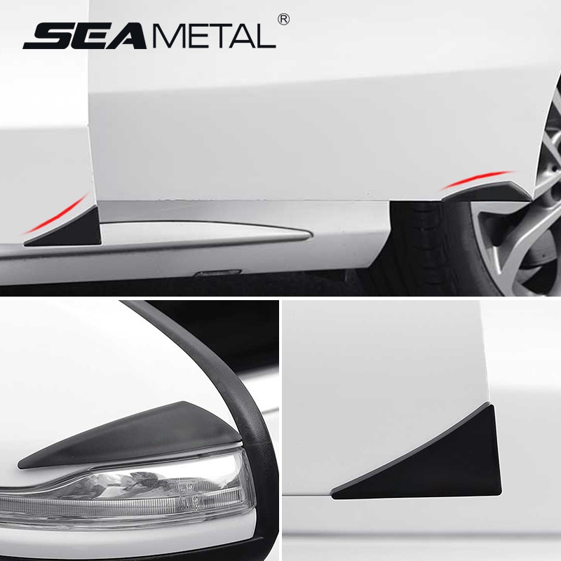 SEAMETAL Bộ 4/2 Miếng Dán Góc Cửa Xe Hơi Bằng PVC Chống Va Đập
