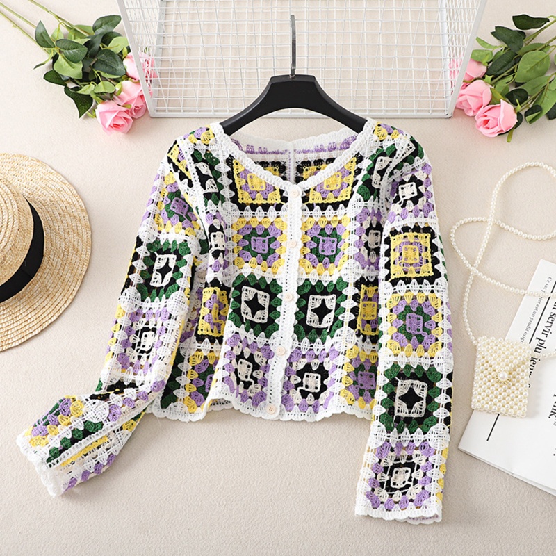 DASBSUG Cardigan Len Móc Đan Nhiều Màu Sắc Cho Nữ, Phù Hợp Đi Biển Ngày Lễ