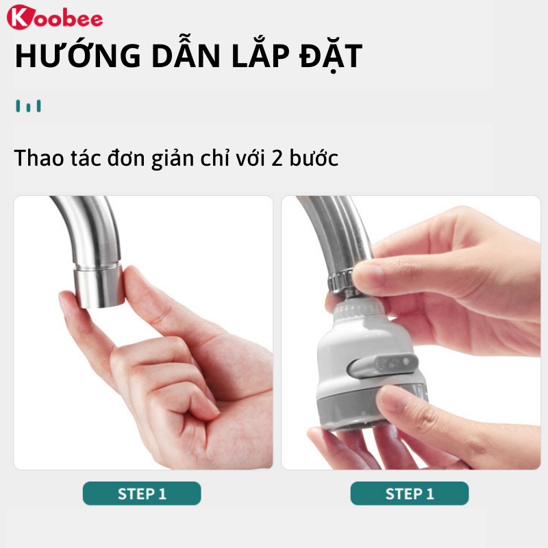 Đầu Vòi Rửa Tăng Áp Lực Nước 3 Kiểu Phun - Đầu Xoay Linh Hoạt Xoay 360 Độ (CSNC03)