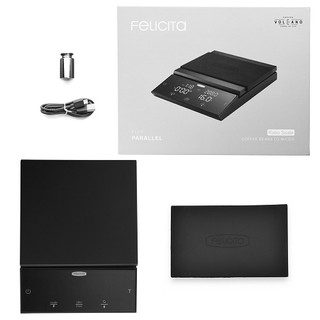 Volcano Cân điện tử Felicita Parallel cho pha chế cà phê đồ uống có đếm giờ pin sạc - Black Plus