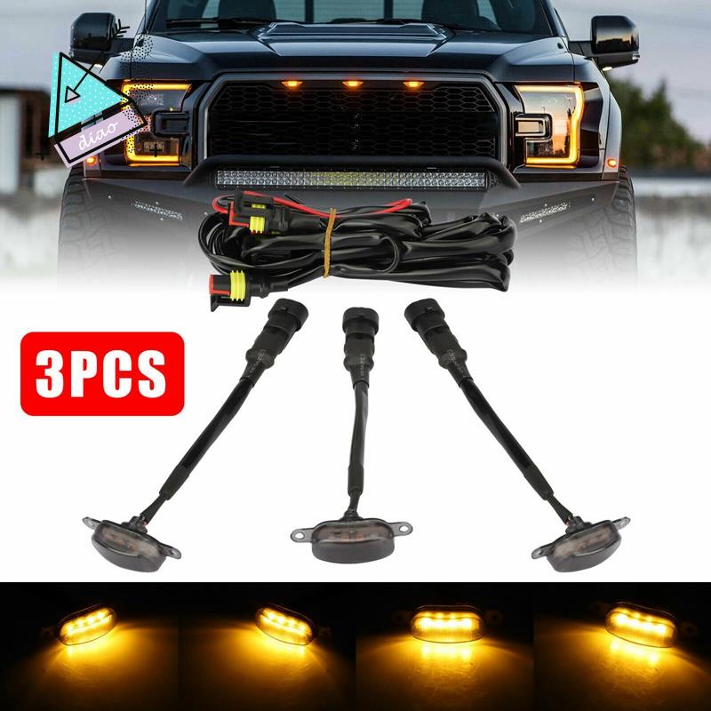 Bộ 3 đèn led gắn phía trước xe hơi ford f-150 raptor