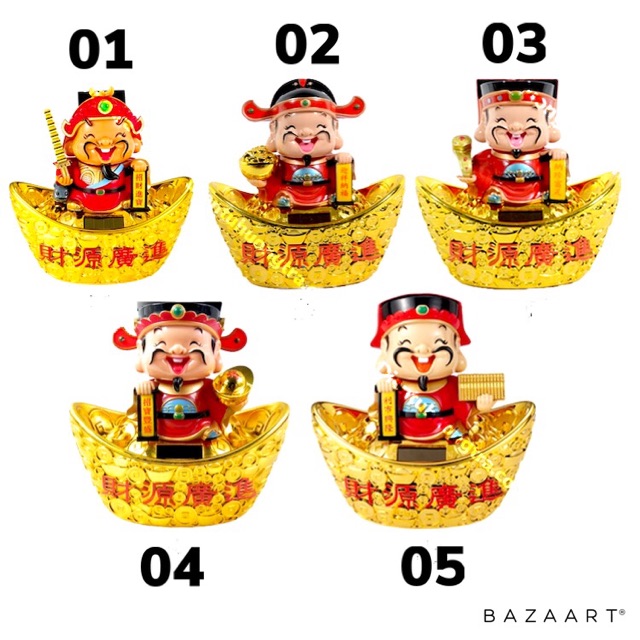 [Cao 17cm] Thần Tài ngồi thỏi vàng gật đầu rứơc may mắn, chào khách vào nhà( size trung)