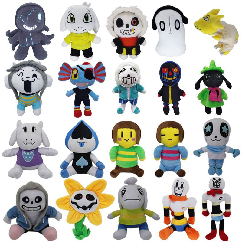 Undertale Sans Sang Trọng Búp Bê Hướng Dương Chara Asriel Lancer Đồ Chơi Nhồi Bông Kid Giáng Sinh