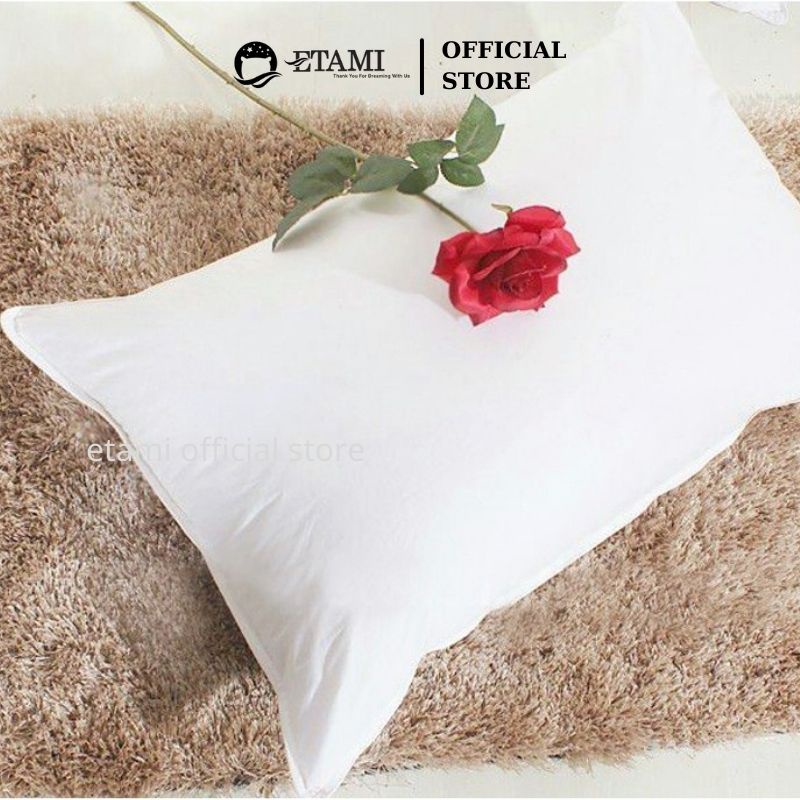 Ảnh Ruột gối đầu bông gòn cao cấp ETAMI lõi bông gòn kháng khuẩn đàn hồi cao lâu xẹp lún kích thước 45x65cm 3