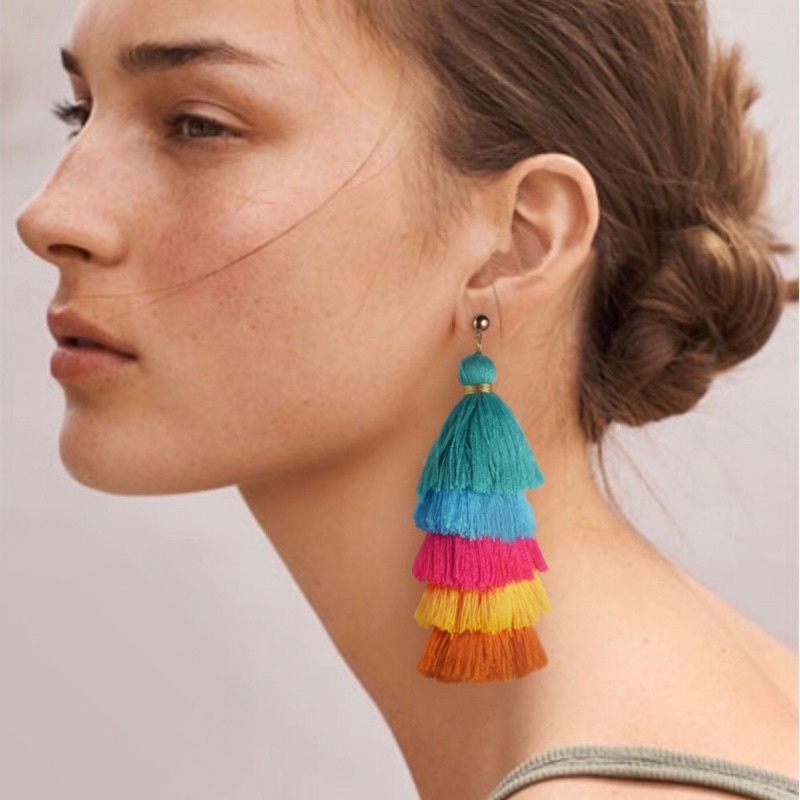 Bông Tai Khuyên Tai Boho _Vintage Chụp Ảnh Cosplay Thời Trang Nữ