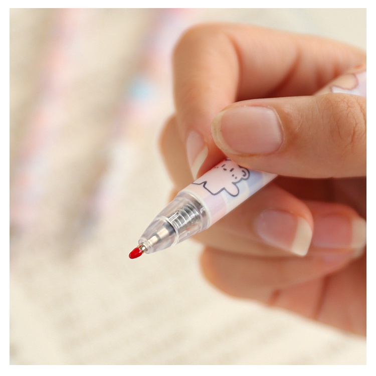 🎁 Combo 3-10 Bút Bi Bấm Cute hoạt hình 🖊️ Ngòi Xanh, Đen, Đỏ – Học Sinh Văn Phòng