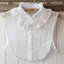 Pealike Nữ Màu Nguyên Chất Ren Có Thể Tháo Rời Ve Áo Choker Vòng Cổ Áo Sơ Mi Giả Cổ