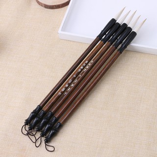 (Hàng Mới Về) 1 Cọ Vẽ Thư Pháp Lông Cừu Tay Cầm Bằng Gỗ Phong Cách Trung Hoa
