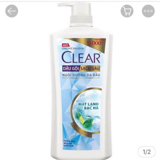 Dầu Gội Clear Sạch Gàu 880ml Mát Lạnh Bạc Hà 3x Sức Mạnh Đánh Bay Gàu, Ngứa, Vi Khuẩn