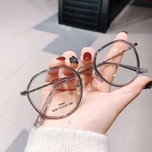 Kính cận thời trang phong cách Hàn Quốc Unisex mắt kính không độ chống tia UV đẹp giá rẻ HANASO 044
