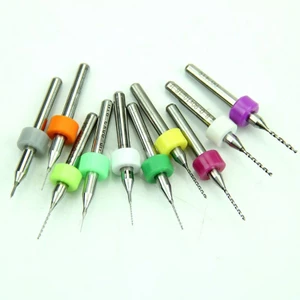 Set 10 cái mũi khoan xoắn cho bản mạch micro 0.1mm đến 1.0mm Pcb