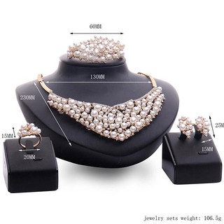 Bộ trang sức ❤️FREESHIP❤️ Bộ tragn sức 4 món hạt ngọc sang trọng BHB94