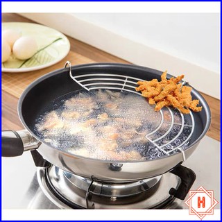 Vỉ gác chảo inox 30 cm làm dáo dầu cho món chiên siêu tiên lợi { H }