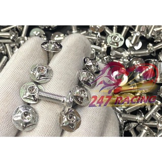 10 ốc Salaya 5li18 Răng NHUYỄN gắn dàn áo xe máy Winner,Sonic,wave....
