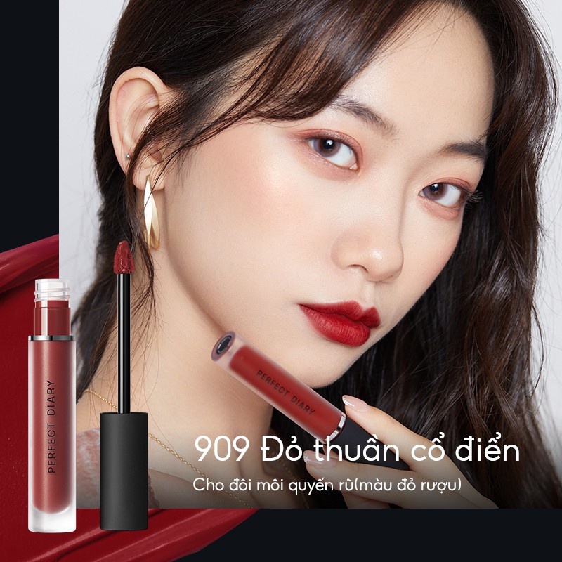 Ảnh Son Kem Lì Perfect Diary Fog Dreamy Matte Lip Gloss Nhiều Tông Màu Bản Nâng Cấp 3