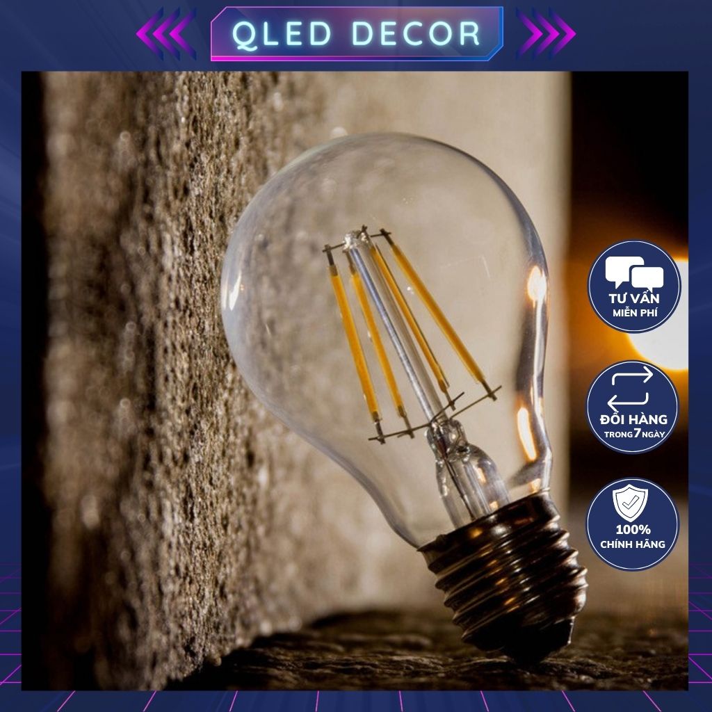 Bóng đèn led trang trí edison G45 cao cấp 4W vàng