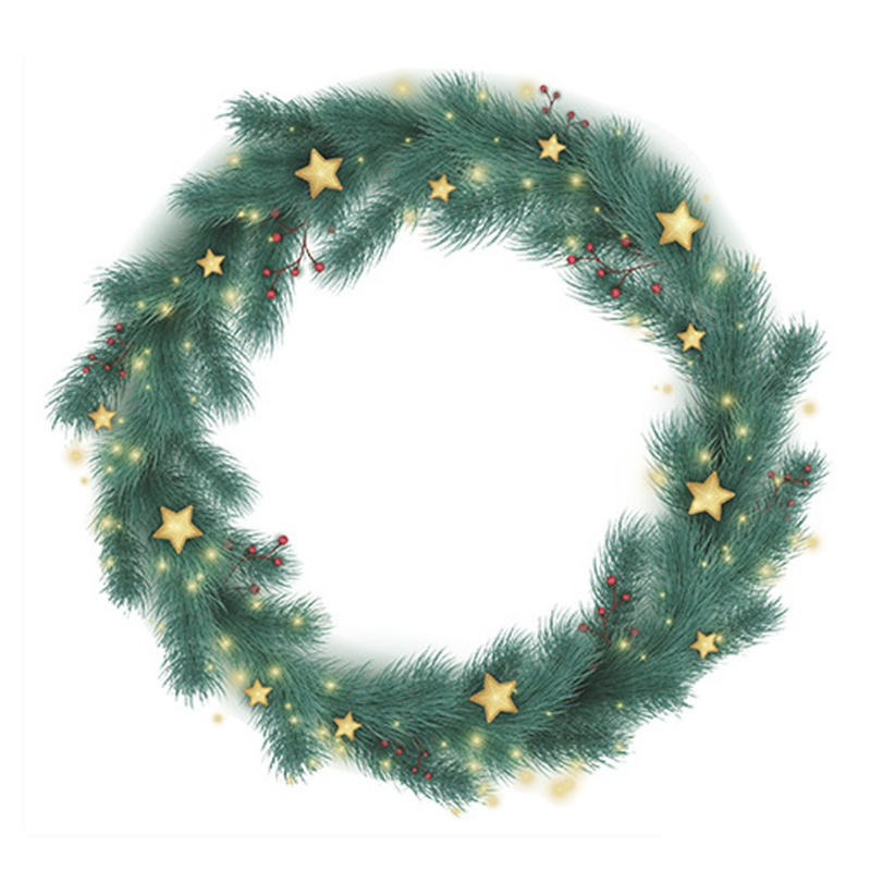 SHI Dễ Thương Giáng Sinh Vòng Hoa Dán Tường Bé Trẻ Em Phòng Khách Xmas Cây Vòng Hoa Decal Nhà Cửa Sổ Kính Tĩnh Trang Trí