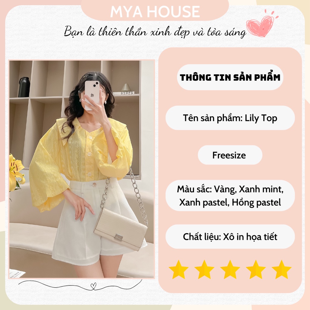 Áo kiểu tay phồng nhiều màu xinh xắn LiLy shirt