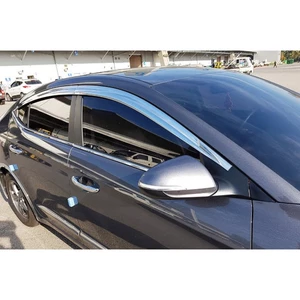 Vè che mưa mạ crom xe Hyundai Elantra 2016 - 2021, 2022 - HIỆN NAY - Mẫu 6 chi tiết Hàng Korea - Giá 1 bộ